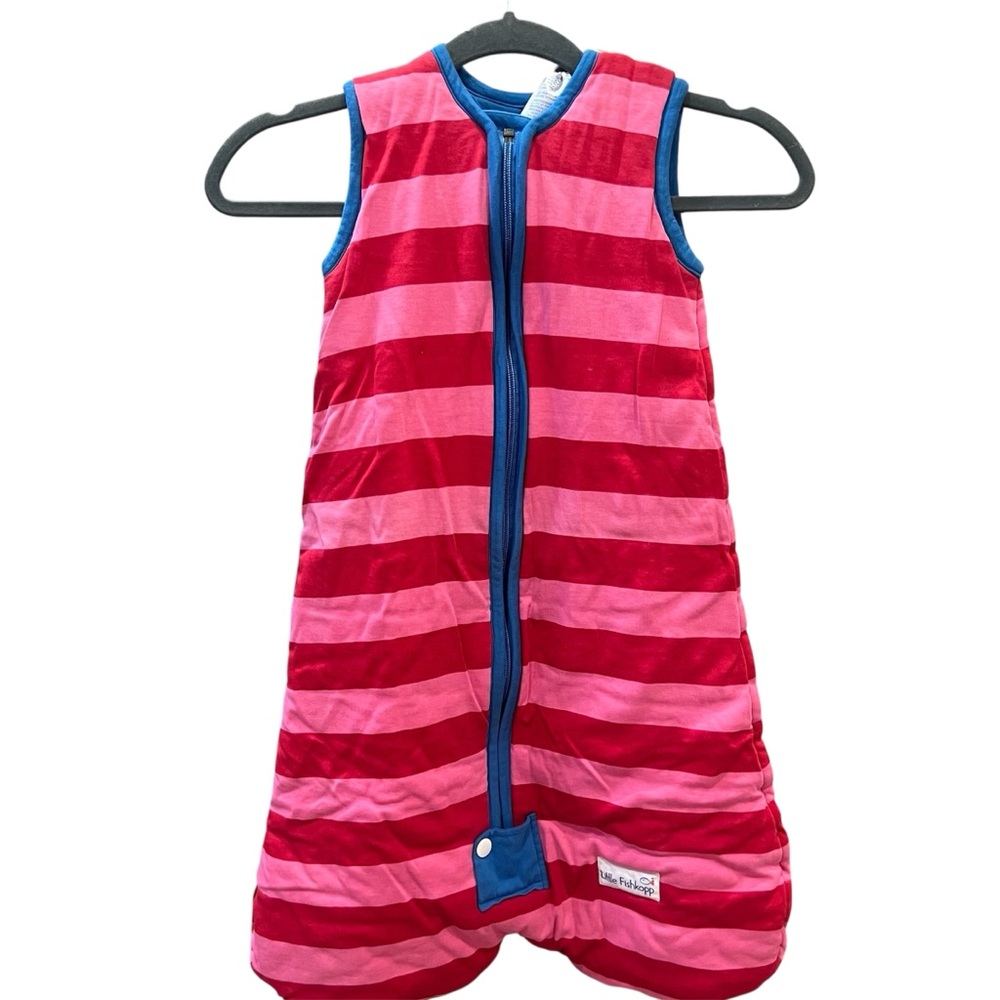Red and Pink Sleep Sacks with Candy Stripe Pattern